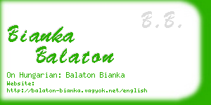 bianka balaton business card